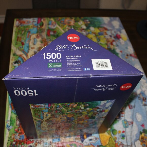 FREE*❤️3 missing pieces OMG!! Heye 1500pcs puzzle HAPPY TOWN Rita Berman 2020 - Picture 4 of 5